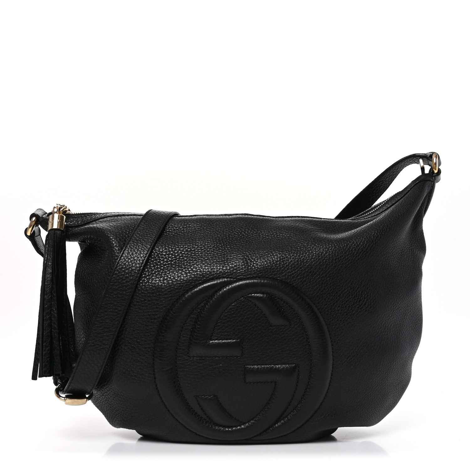 Gucci Pebbled Calfskin Medium Soho Hobo Black 1 of 11