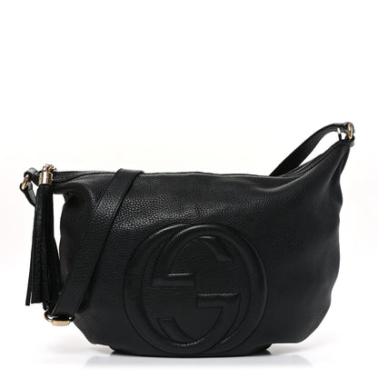 Gucci Pebbled Calfskin Medium Soho Hobo Black 1 of 11