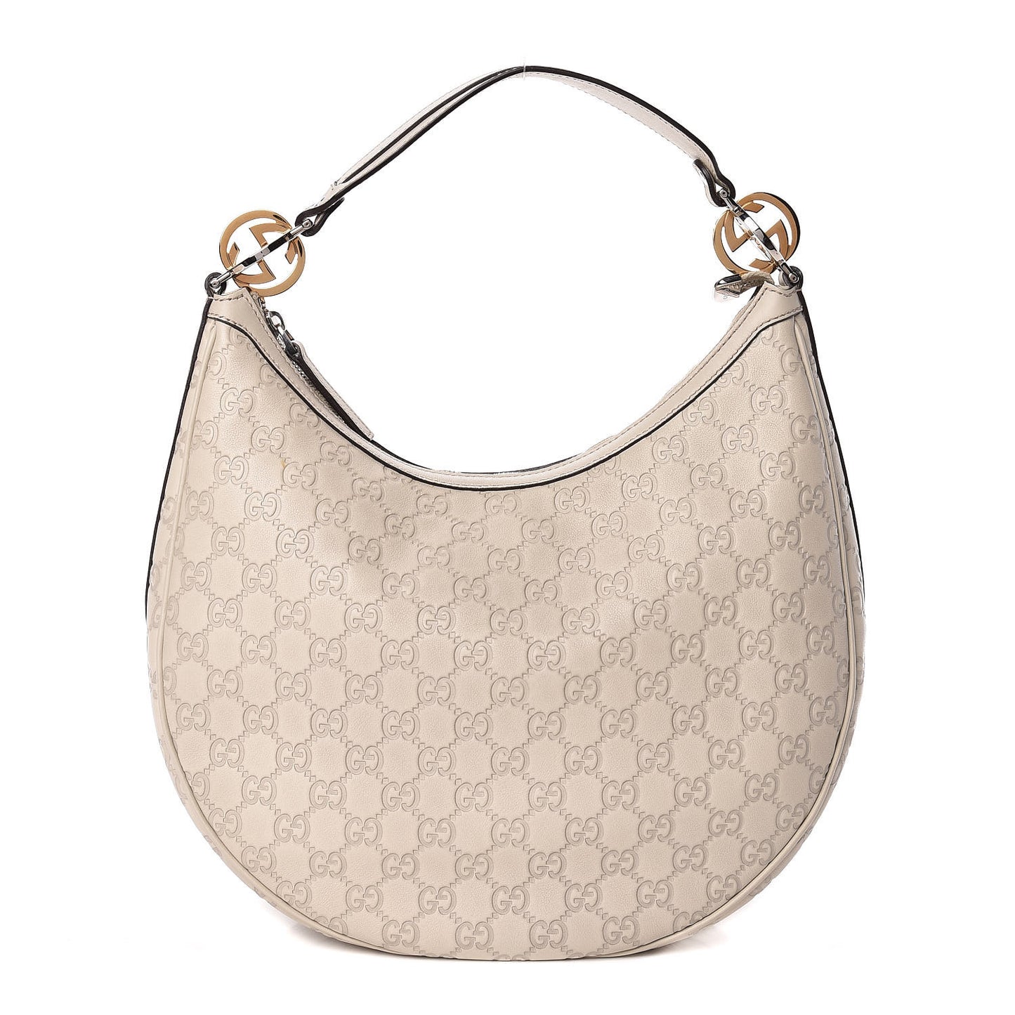 Guccissima Medium GG Twins Hobo Off White