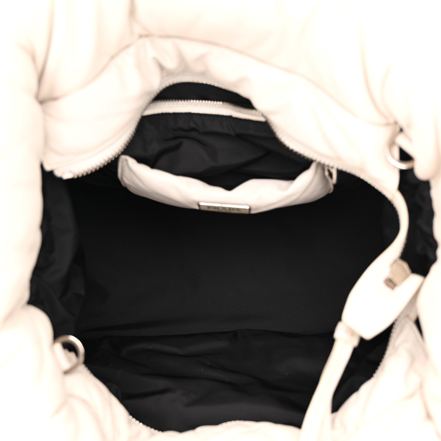 Prada Nappa Bomber Tote Bianco 5 of 11