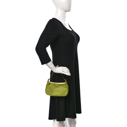 Prada Tessuto Nylon Light Chain Shoulder Bag Felce 2 of 9