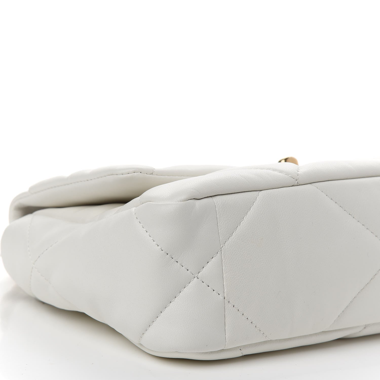 Chanel Goatskin Quilted Medium Chanel 19 Flap White 8 of 9
