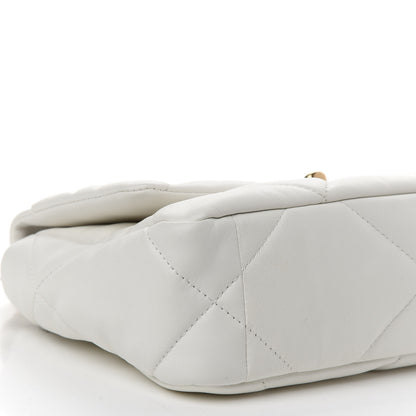 Chanel Goatskin Quilted Medium Chanel 19 Flap White 8 of 9