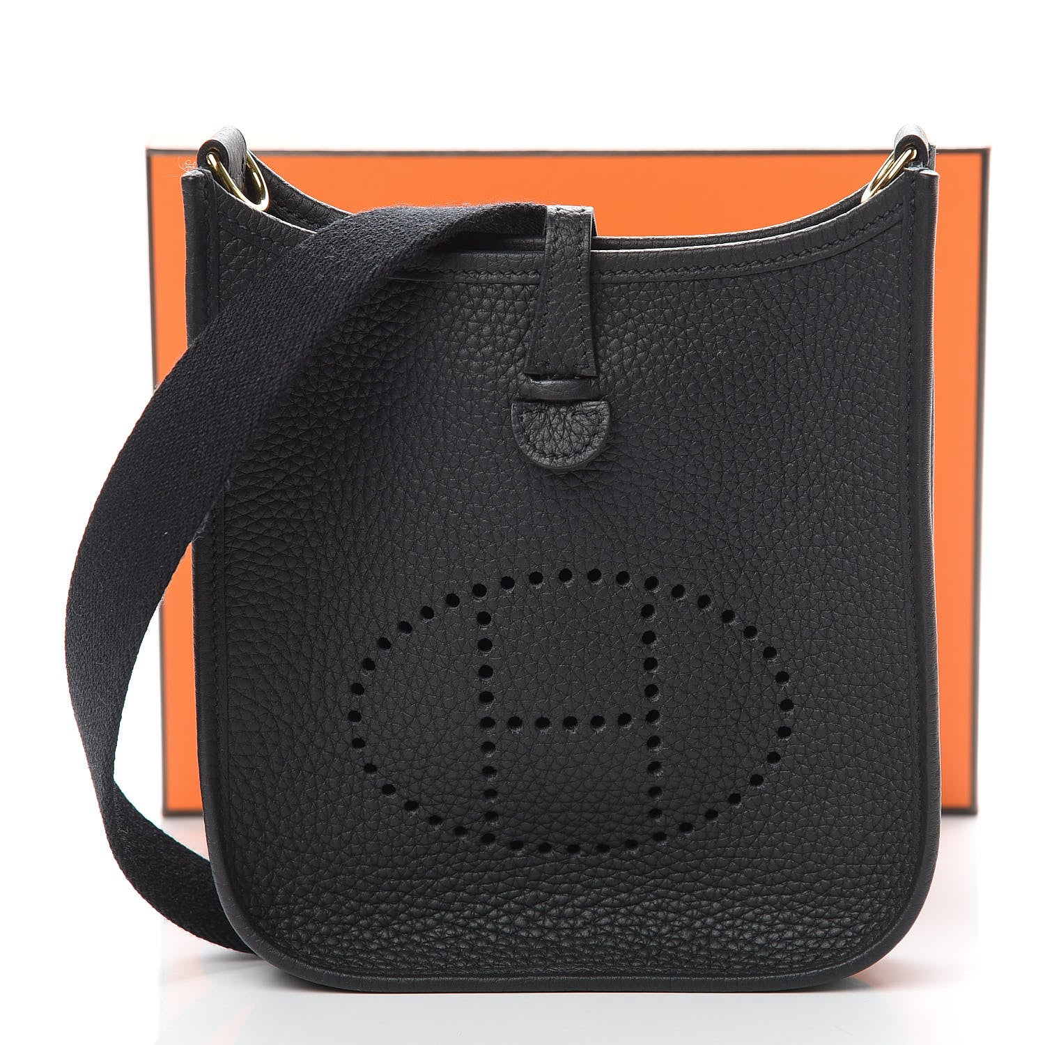 Hermes Taurillon Clemence Evelyne TPM Black 11 of 11