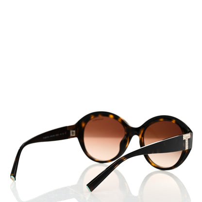 Tiffany Crystal T Round TF 4227-B Sunglasses Havana 4 of 8