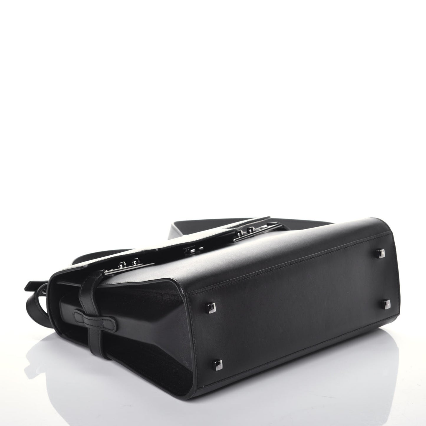 Calfskin MM Tempete Satchel Black