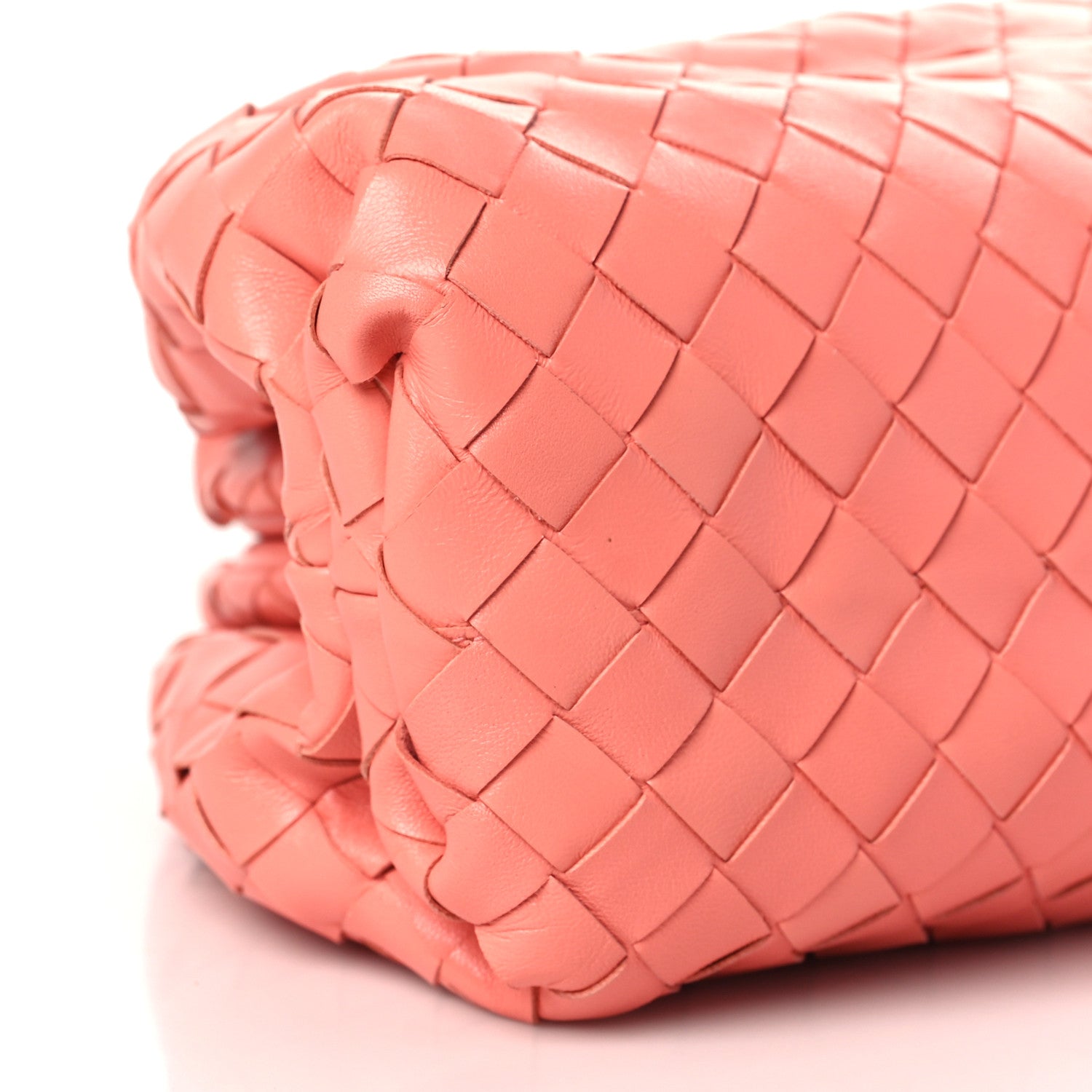 Bottega Veneta Nappa Maxi Intrecciato The Pouch Oversized Clutch Peach 8 of 9