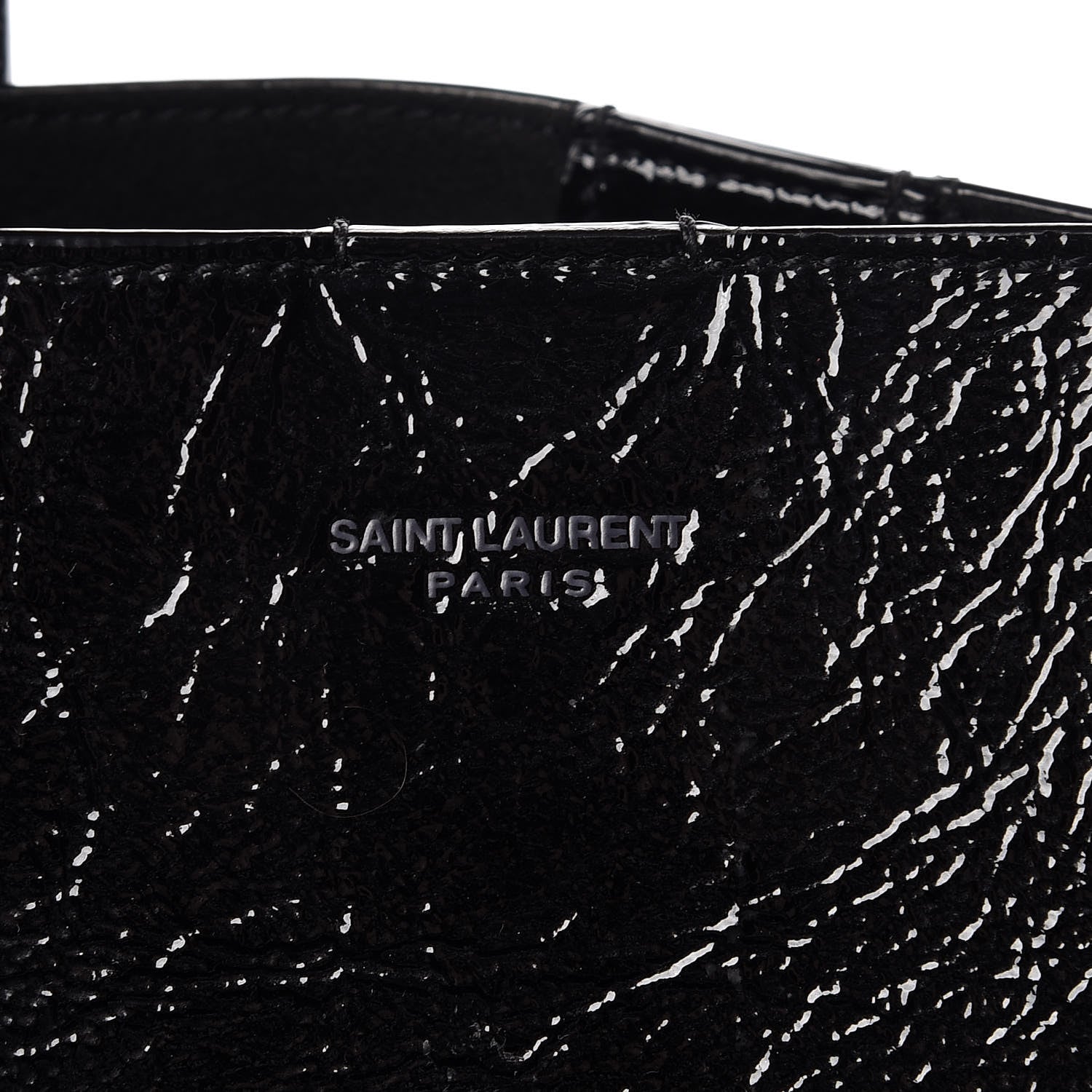 Saint Laurent Patent Calfskin Large Shopping Tote Black 9 of 12
