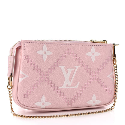 Louis Vuitton Empreinte Monogram Giant Broderies Mini Pochette Accessories Pink Creme 3 of 10