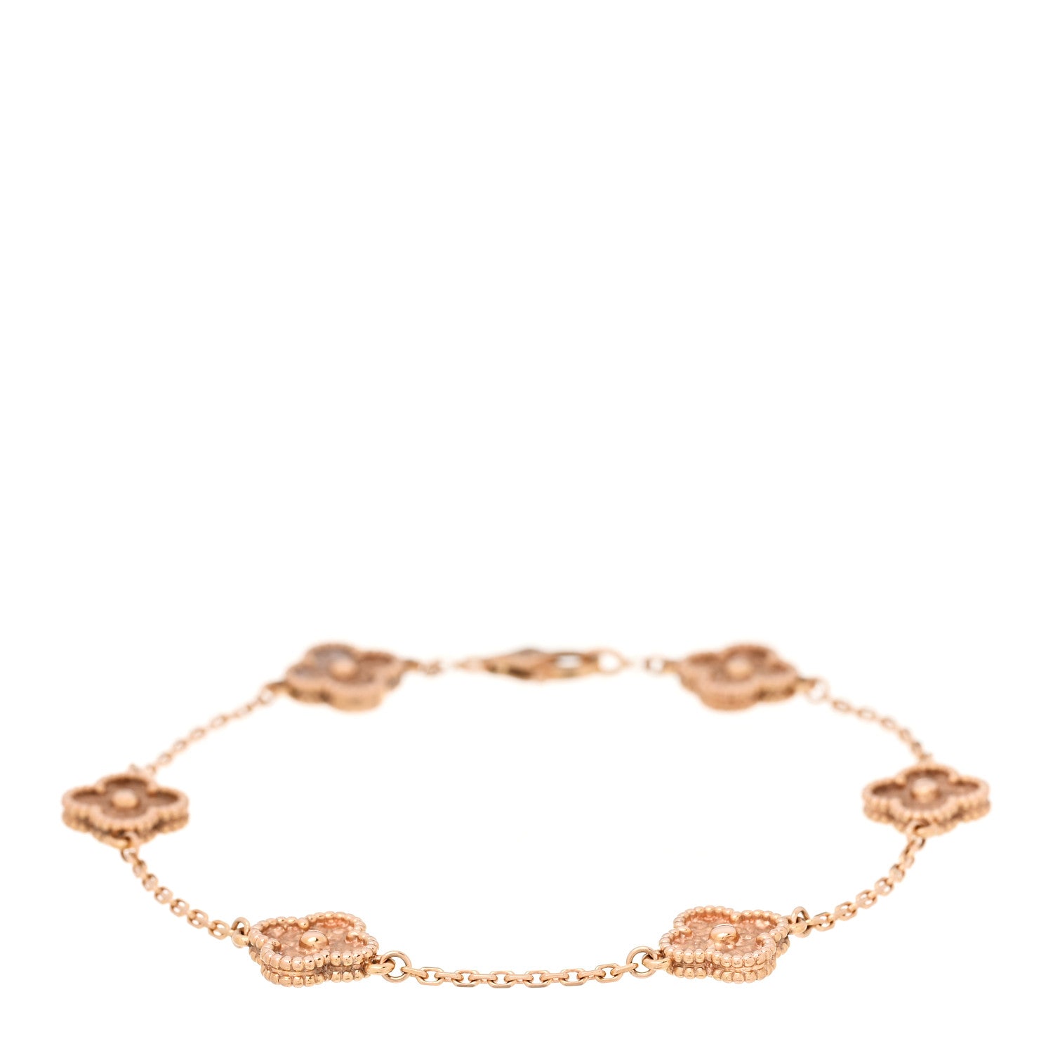 Van Cleef & Arpels 18K Rose Gold 6 Motifs Sweet Alhambra Bracelet 1 of 4