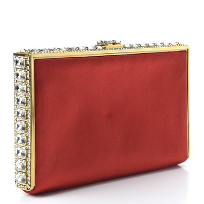 Valentino Garavani Crystal Embellished Clutch Bag Red 3 of 10