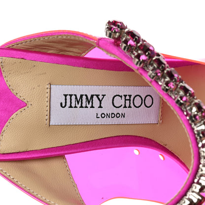 Jimmy Choo Plexi Crystal Bing 100 Pumps 35.5 Hot Pink 6 of 9