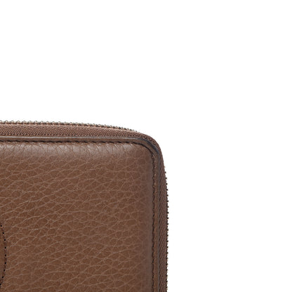 Gucci Pebbled Calfskin Soho Zip Around Wallet Brown 11 of 12
