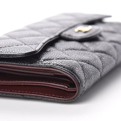 Chanel Caviar Quilted Large Flap Wallet Black 12 of 13