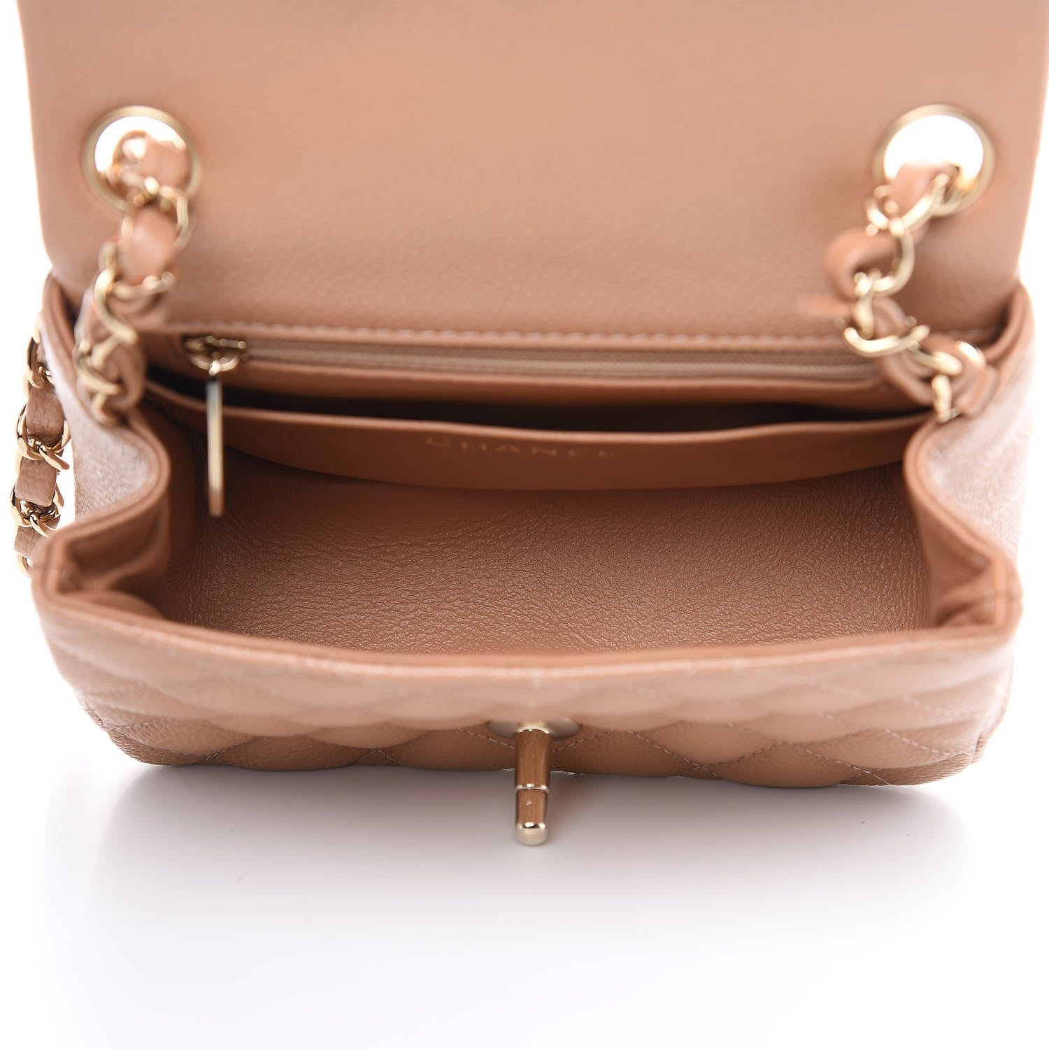 Chanel Caviar Quilted Mini Square Flap Beige 5 of 10