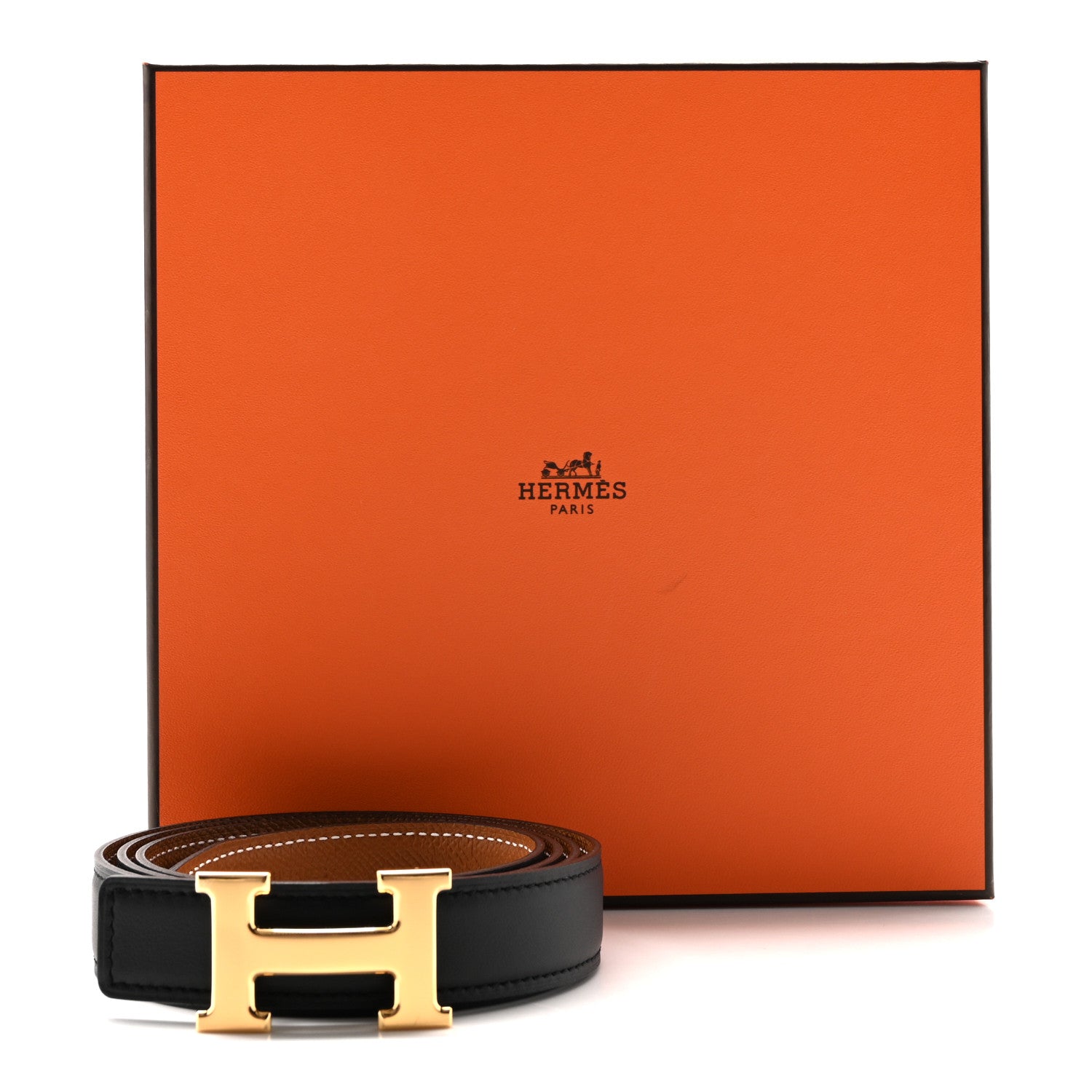Hermes Swift Epsom 24mm Mini Constance H 100 40 Belt Black Gold 6 of 6