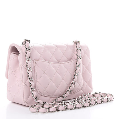 Chanel Lambskin Quilted Mini Rectangular Flap Light Pink 3 of 12