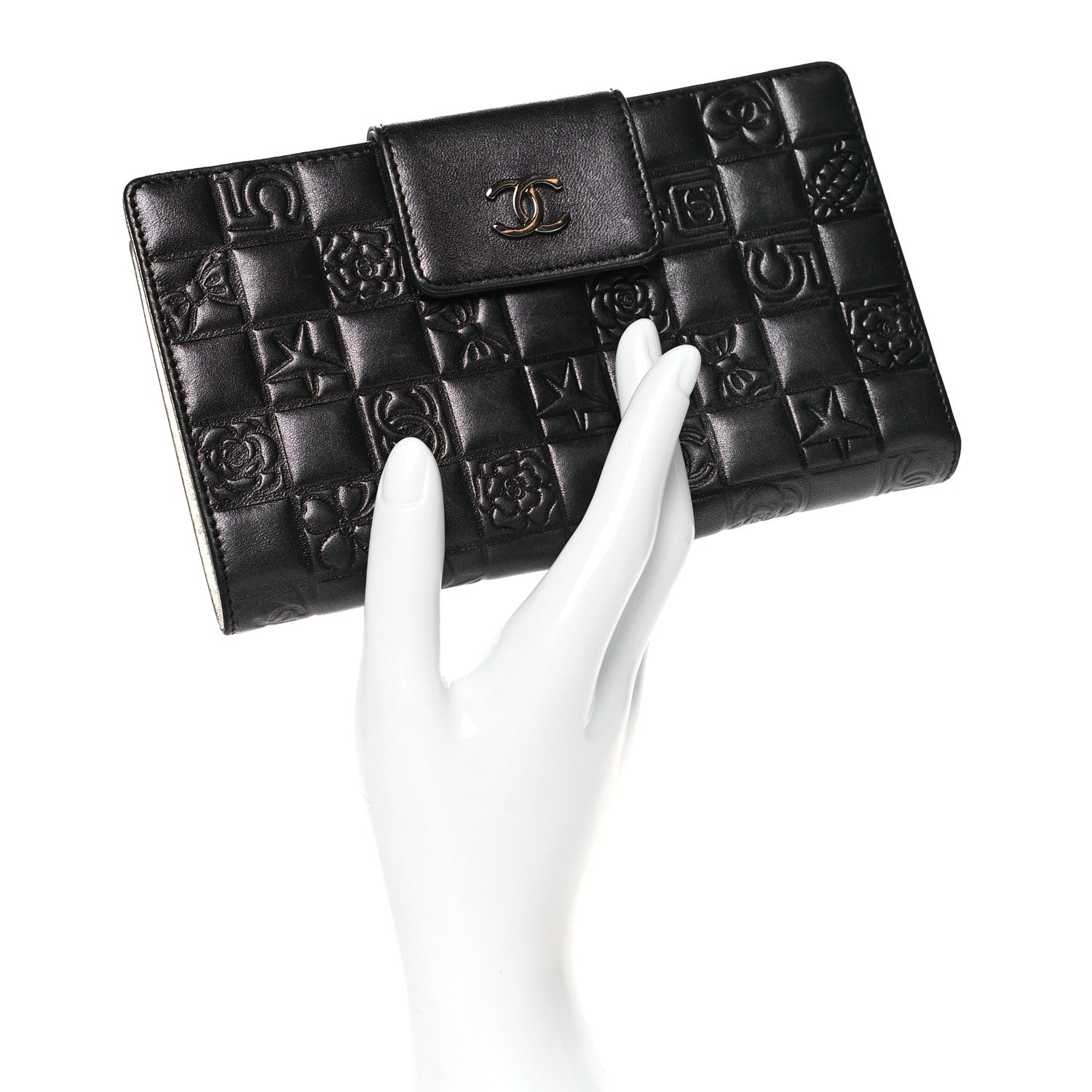 Chanel Calfskin Lucky Symbols French Wallet Black 2 of 11