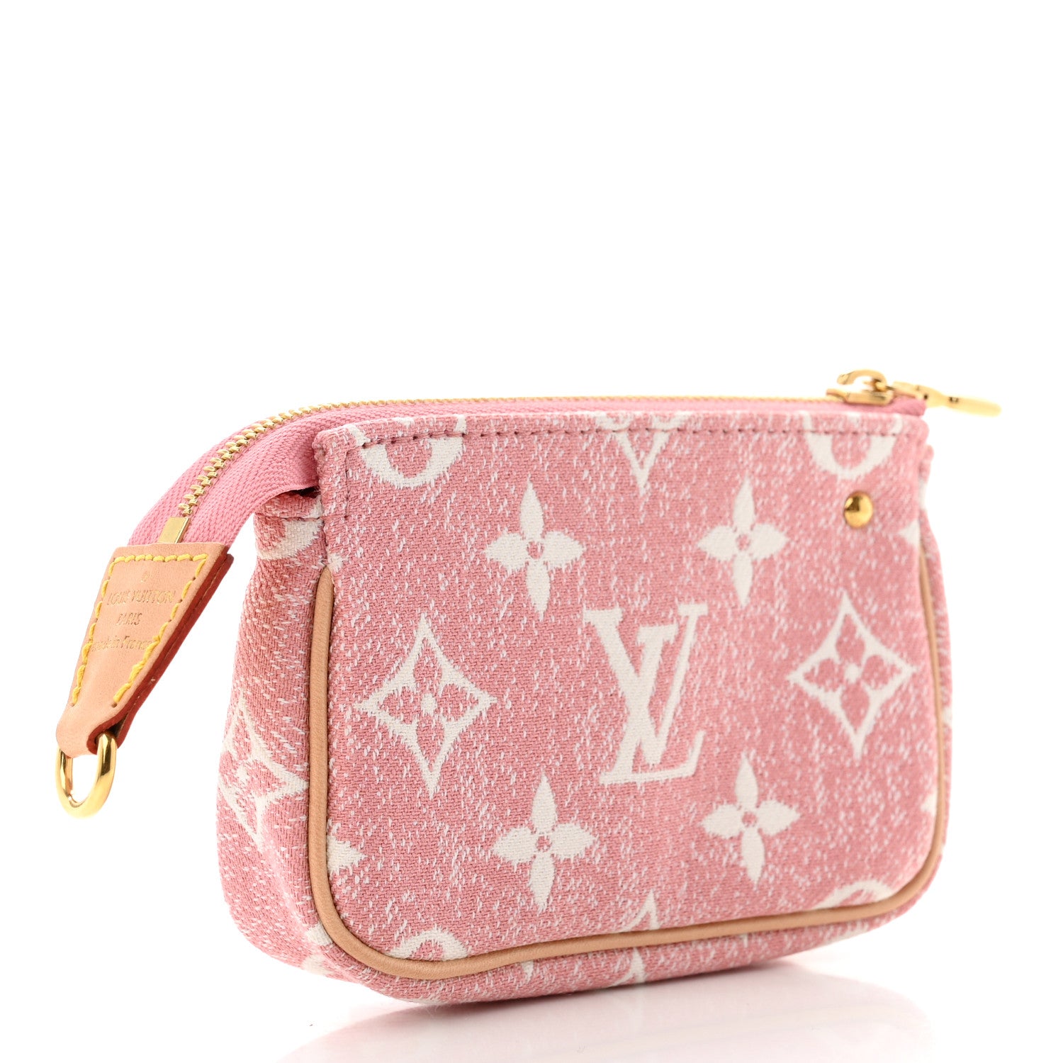 Louis Vuitton Denim Jacquard Monogram Micro Pochette Accessories Rose 3 of 7