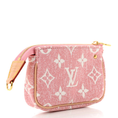 Louis Vuitton Denim Jacquard Monogram Micro Pochette Accessories Rose 3 of 7