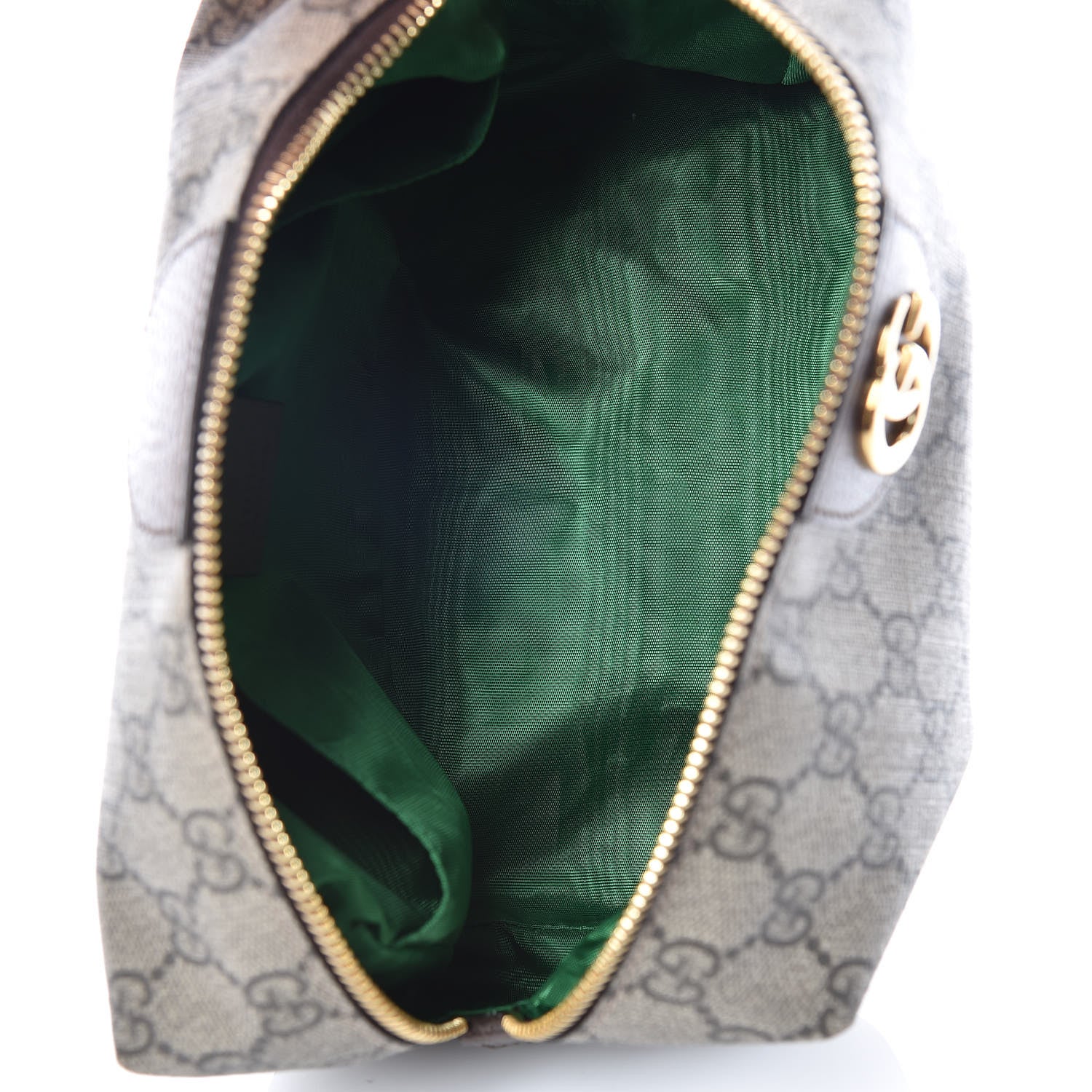 Gucci Soft GG Supreme Monogram Calfskin Large Ophidia Cosmetic Case Beige Ebony New Acero 7 of 10