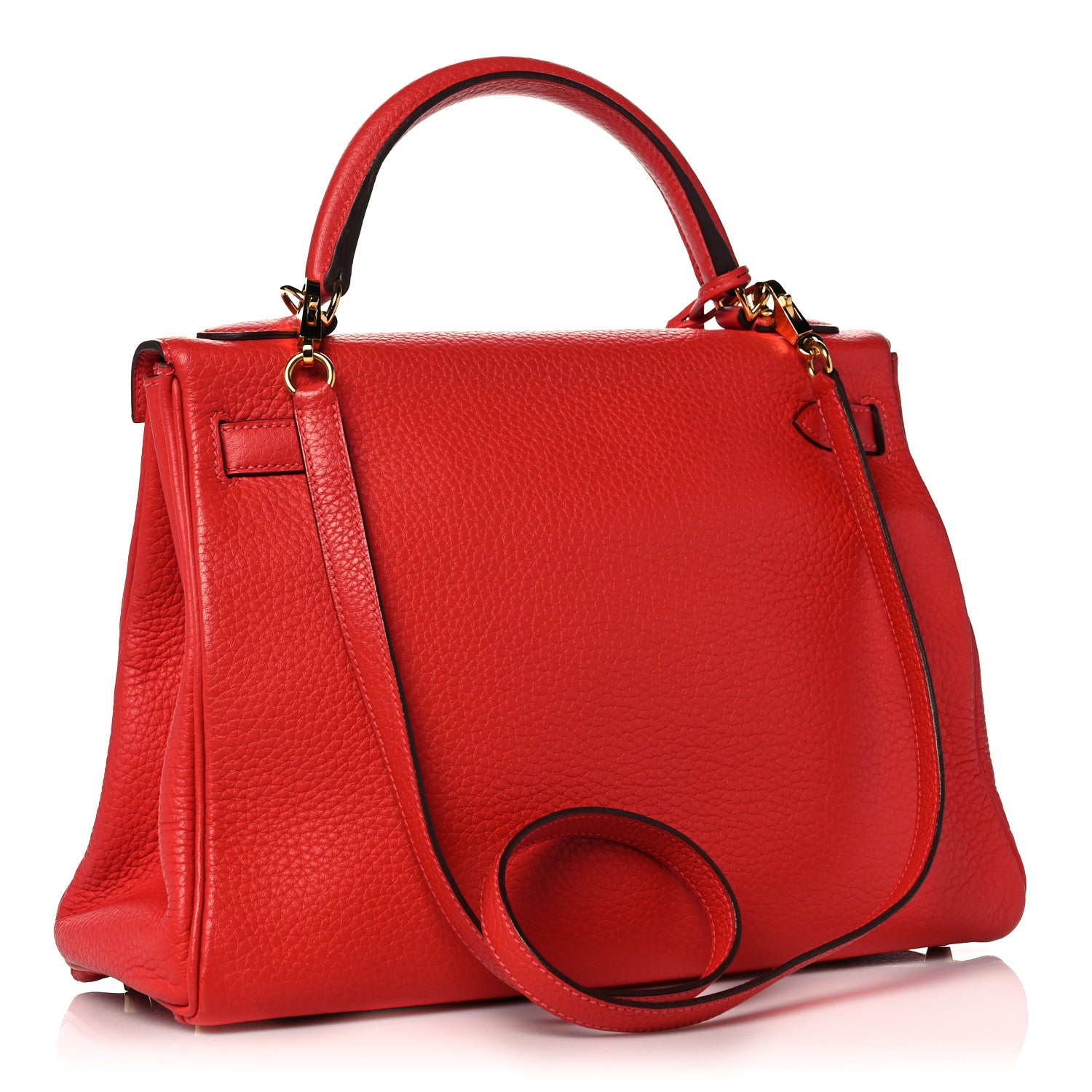 Hermes Taurillon Clemence Kelly Retourne 32 Rouge Casaque 3 of 39