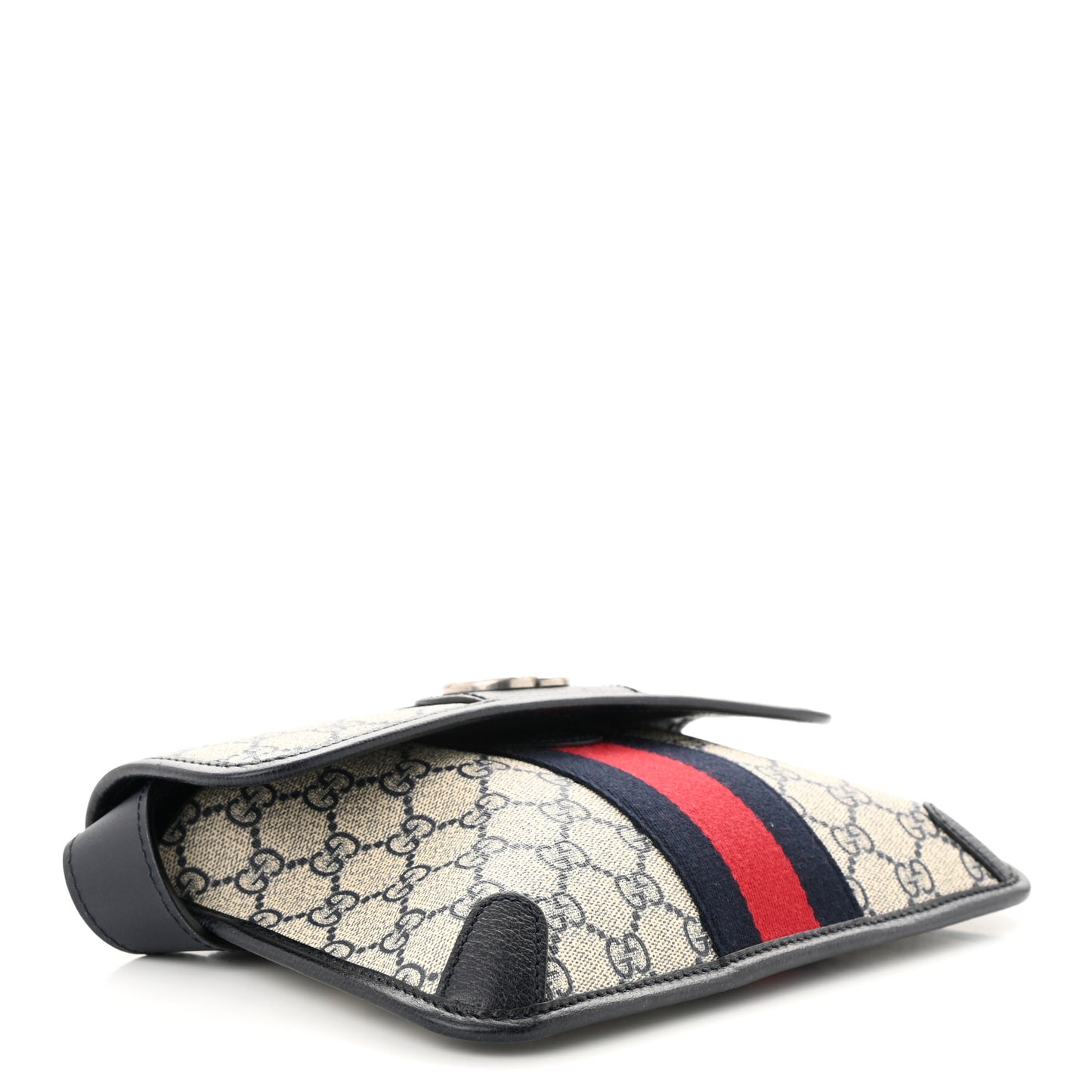 GG Supreme Monogram Web Small Ophidia Belt Bag 90 36 Beige Navy