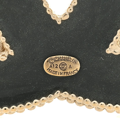 Chanel Moonstone Labradorite CC Brooch Gold 4 of 4