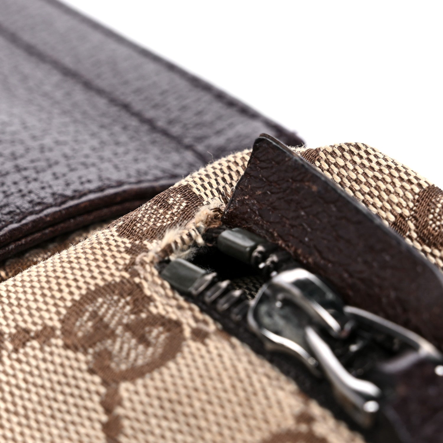 Gucci GG Monogram Double Pocket Belt Bag Dark Brown 9 of 13
