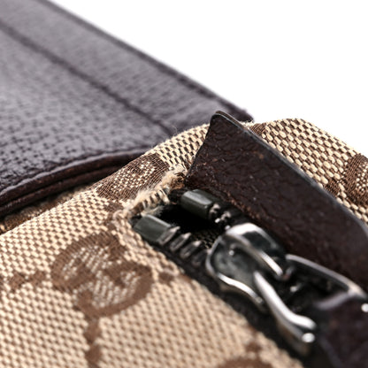 Gucci GG Monogram Double Pocket Belt Bag Dark Brown 9 of 13