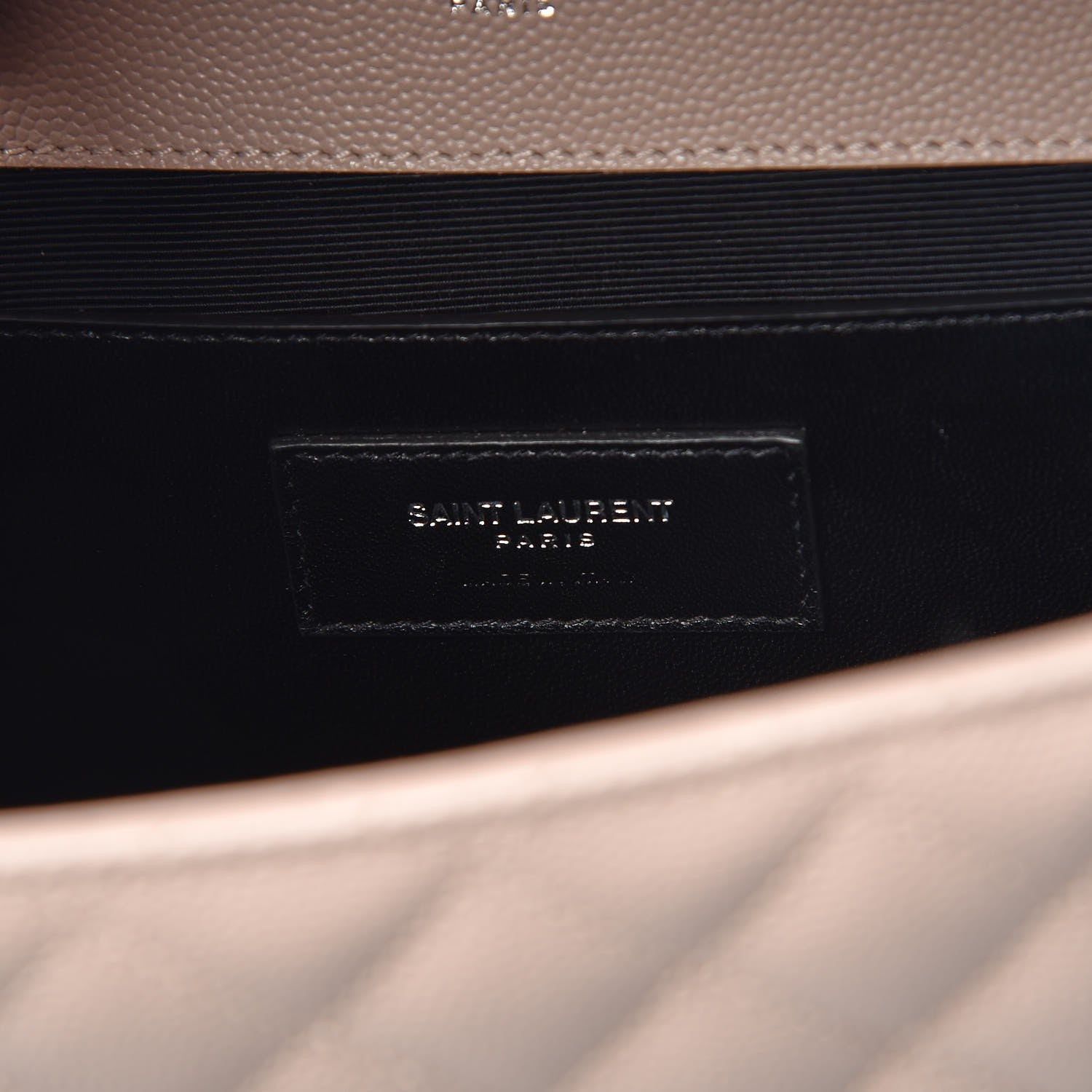 Saint Laurent Grain De Poudre Textured Mixed Matelasse Medium Triquilt Monogram Satchel Marble Pink 6 of 7
