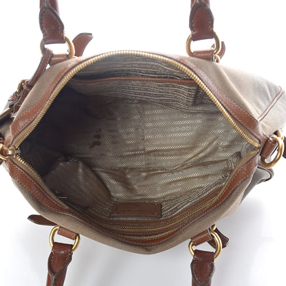 Prada Jacquard Logo Handbag Corda Brandy 5 of 10