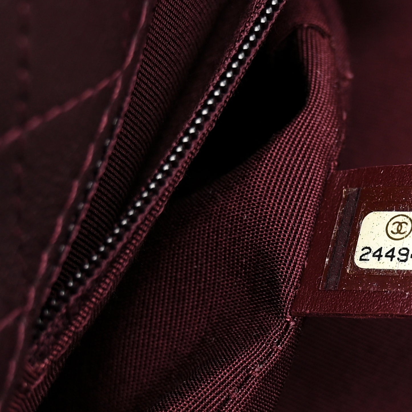 Calfskin Quilted Large Shopping Tote Burgundy