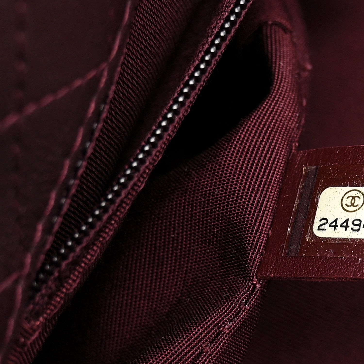 Chanel Calfskin Quilted Large Shopping Tote Burgundy 6 of 10