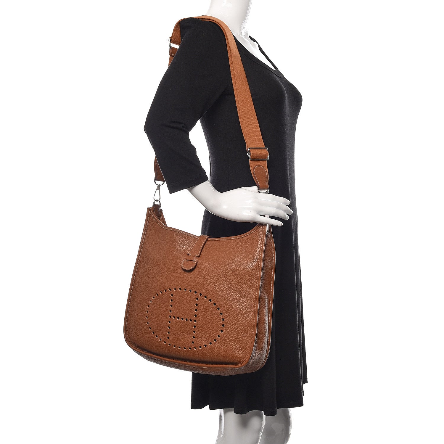 Hermes Taurillon Clemence Evelyne III GM Gold 2 of 13