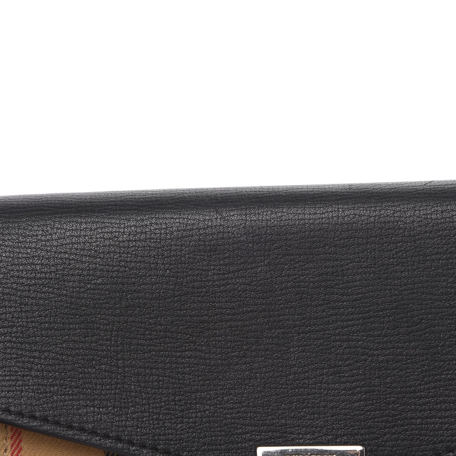 Burberry Grainy Calfskin Vintage Check Mini Macken Crossbody Bag Black 10 of 12