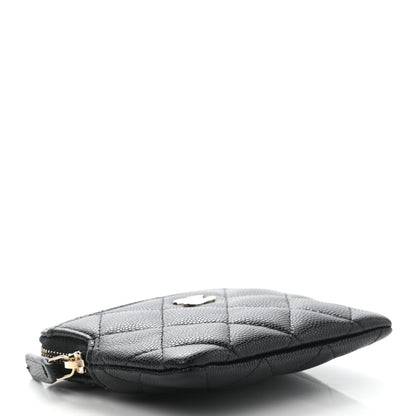 Chanel Caviar Quilted Zip Card Holder Wallet Black 4 of 8