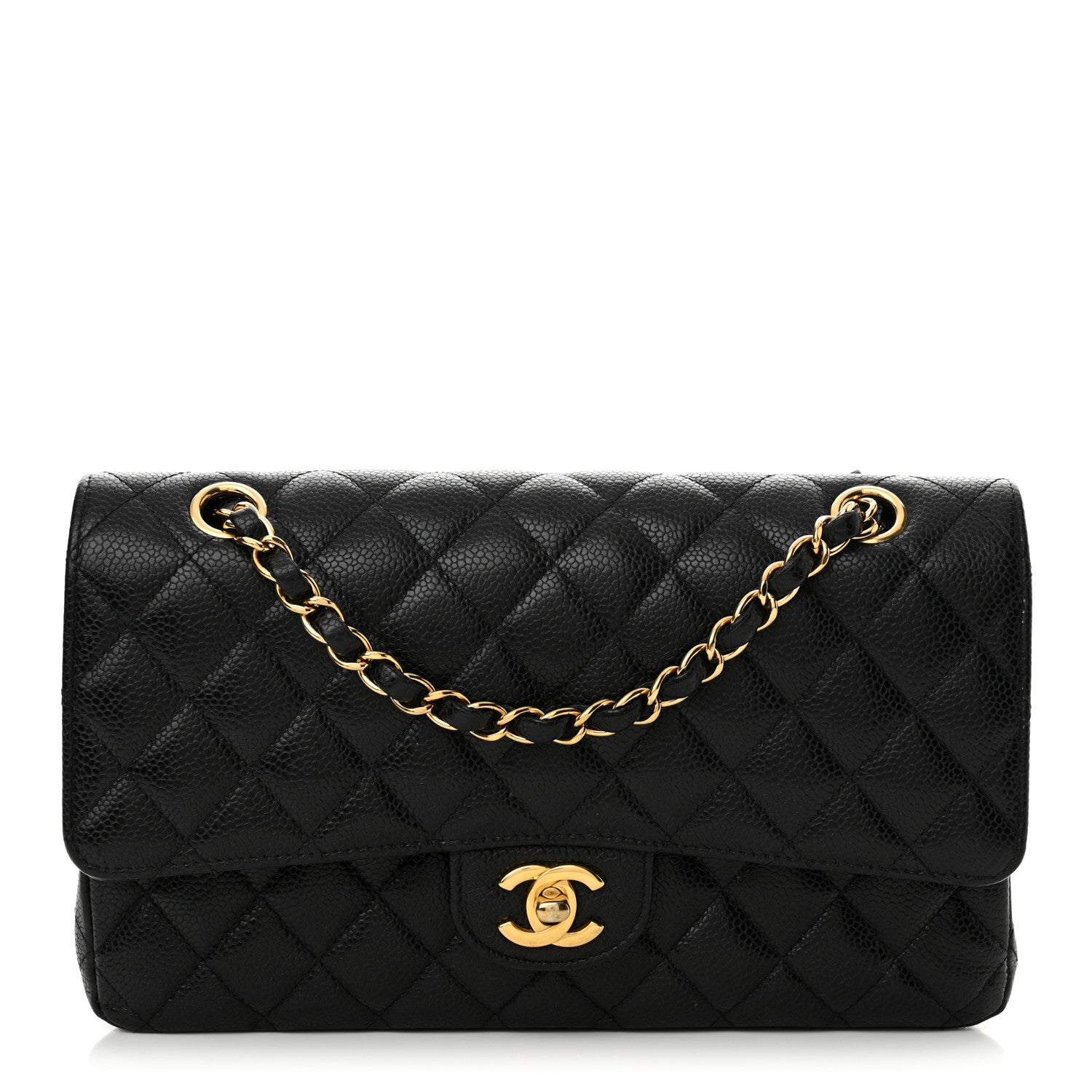 Chanel Caviar Quilted Medium Double Flap Black 1 of 15