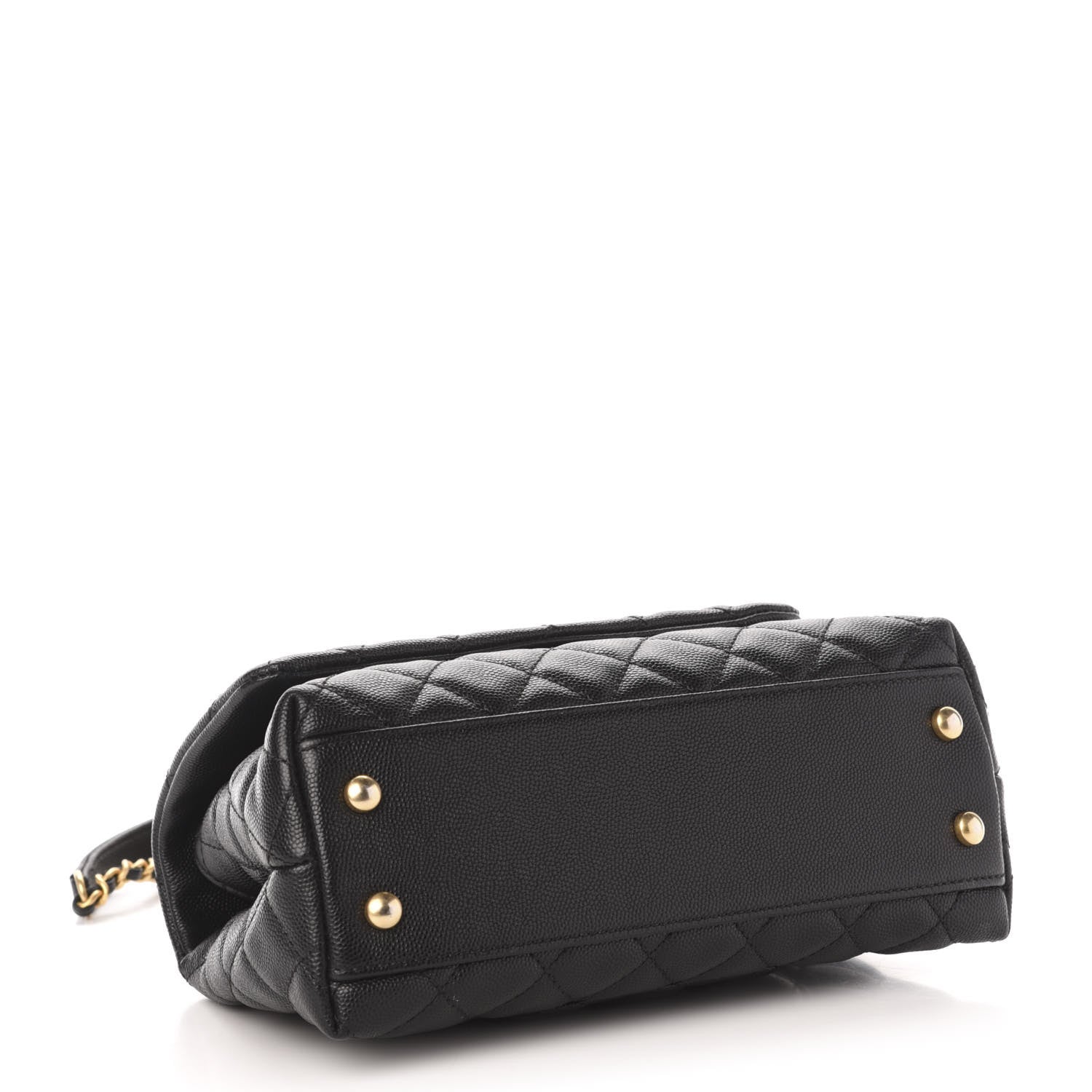 Chanel Caviar Lizard Embossed Quilted Mini Coco Handle Flap Black 4 of 10