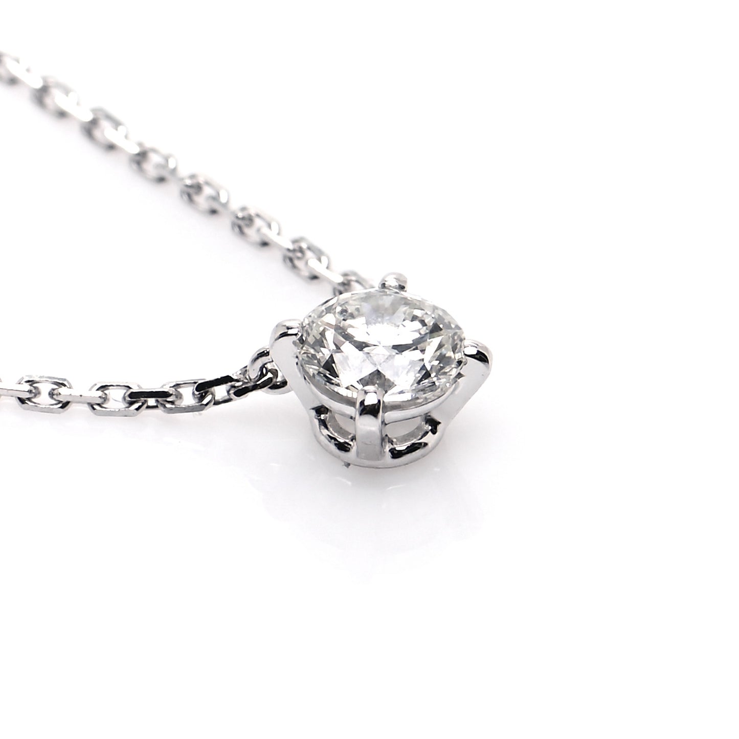 18K White Gold Diamond .30ct 1895 Pendant Necklace