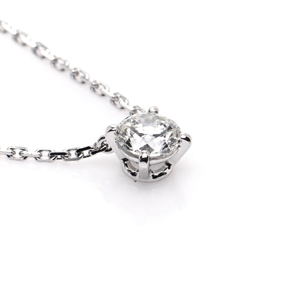 Cartier 18K White Gold Diamond .30ct 1895 Pendant Necklace 5 of 7