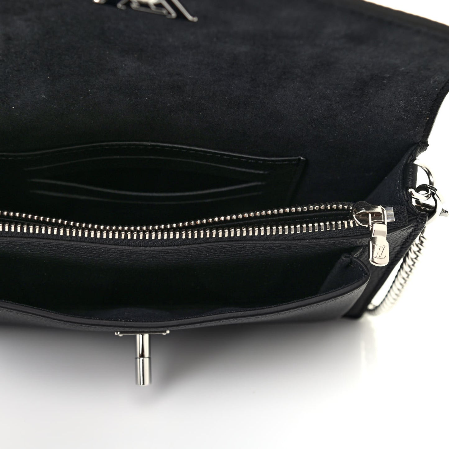 Soft Calfskin My Lockme Chain Pochette Black