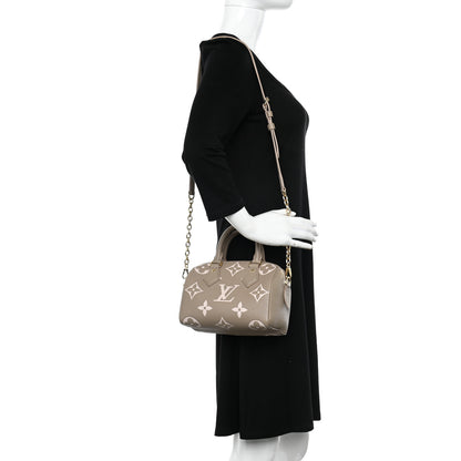 Louis Vuitton Empreinte Monogram Giant Speedy Bandouliere 20 Creme Beige 2 of 9