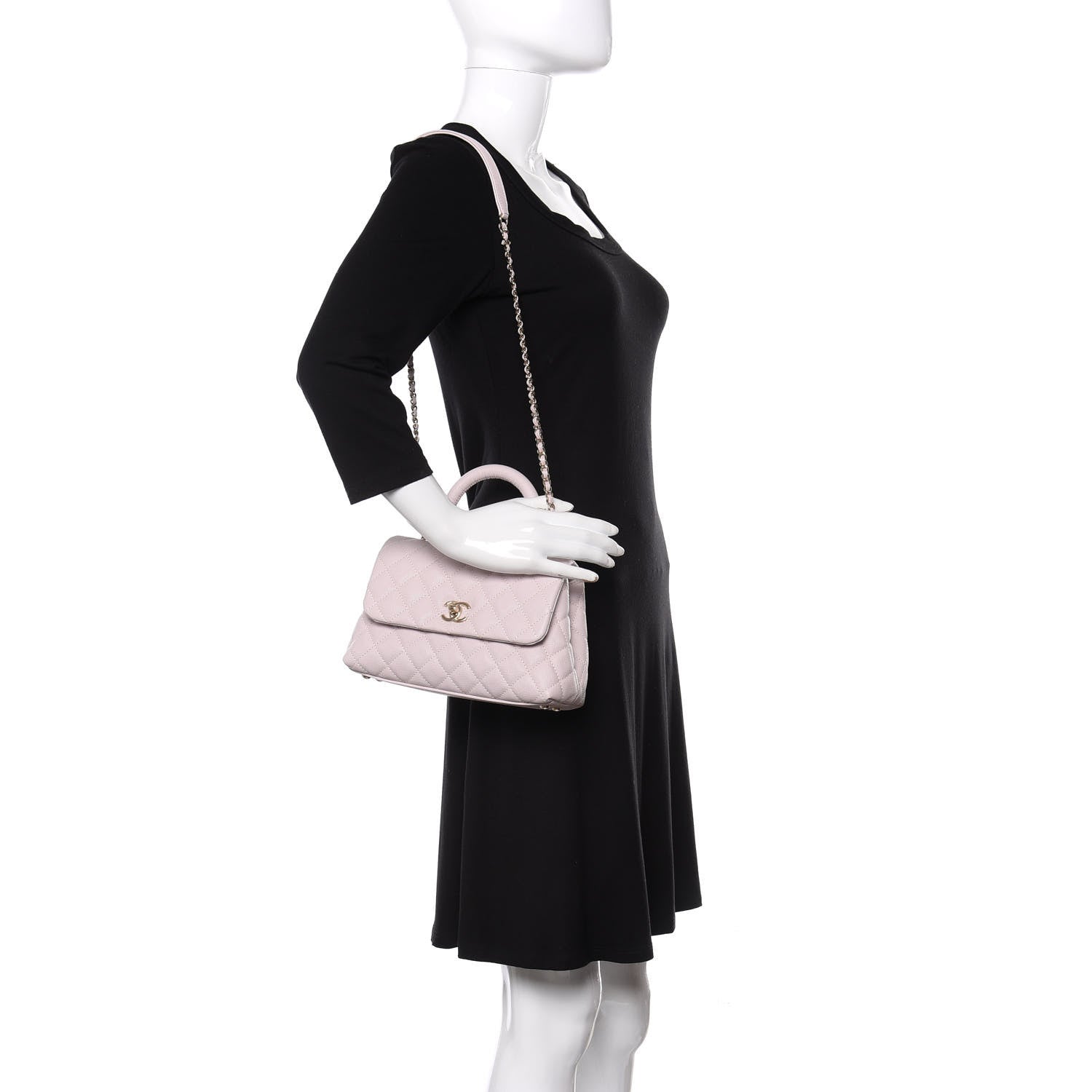 Chanel Caviar Quilted Mini Coco Handle Flap Lilas Lilac 2 of 11