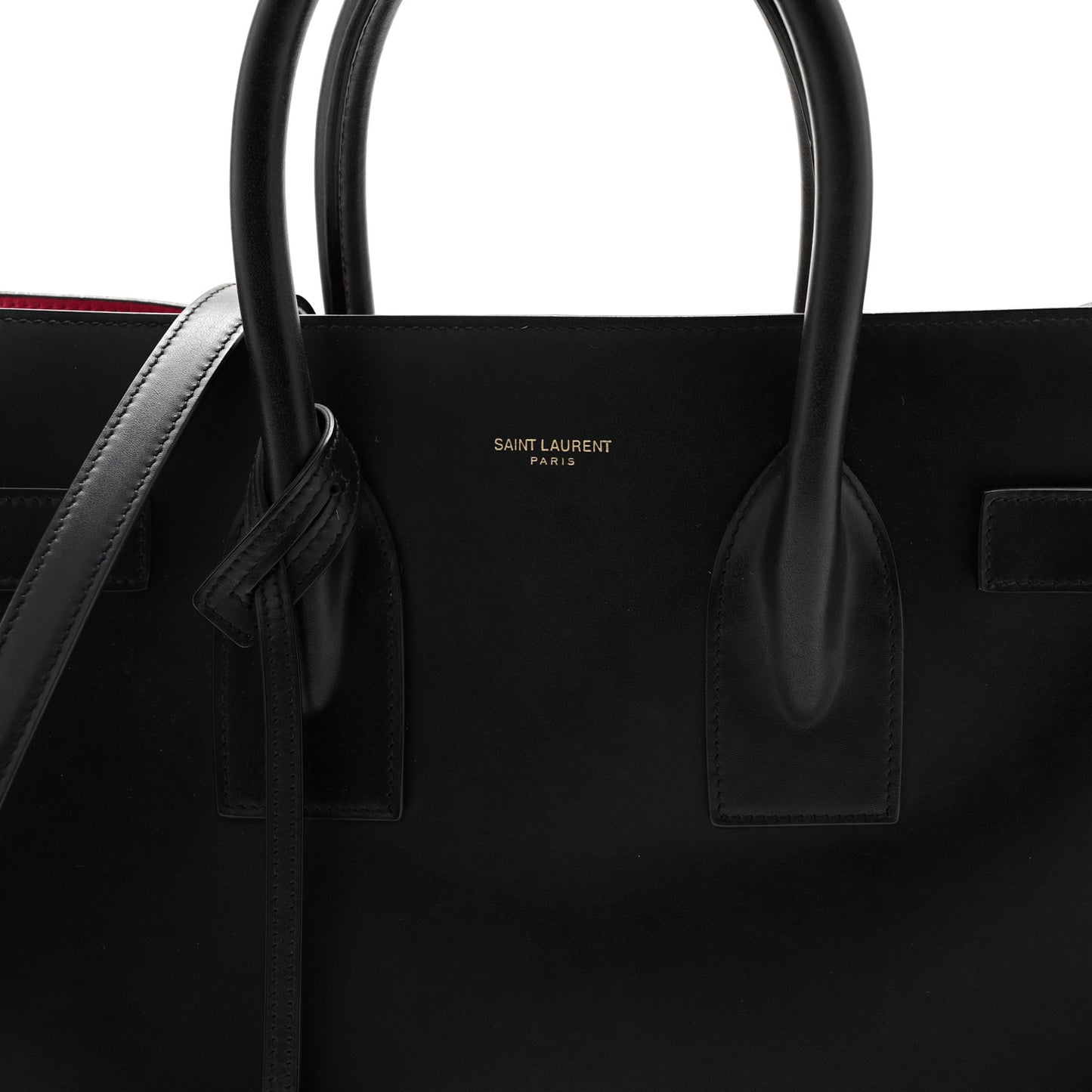 Calfskin Small Sac De Jour Black Fuchsia
