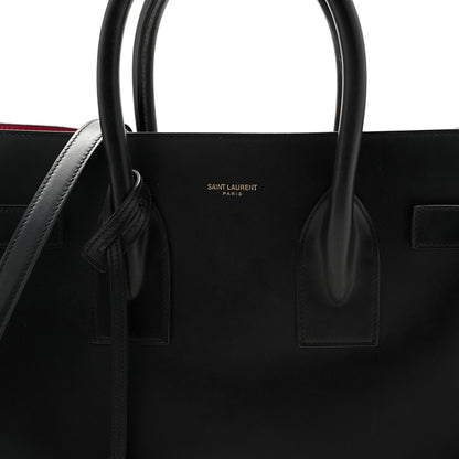 Saint Laurent Calfskin Small Sac De Jour Black Fuchsia 8 of 10