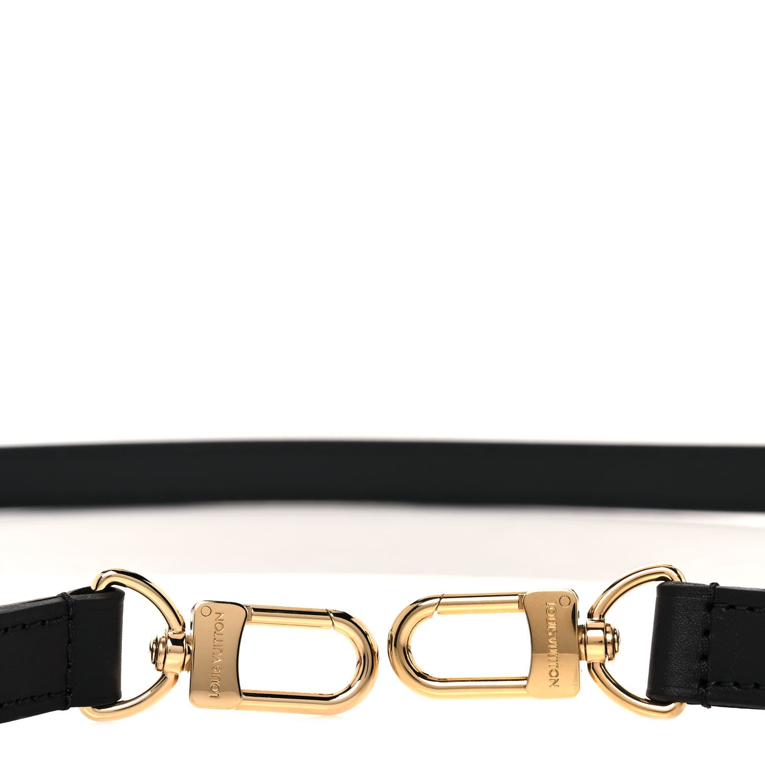 Louis Vuitton Calfskin 16mm Adjustable Shoulder Strap Black 4 of 5