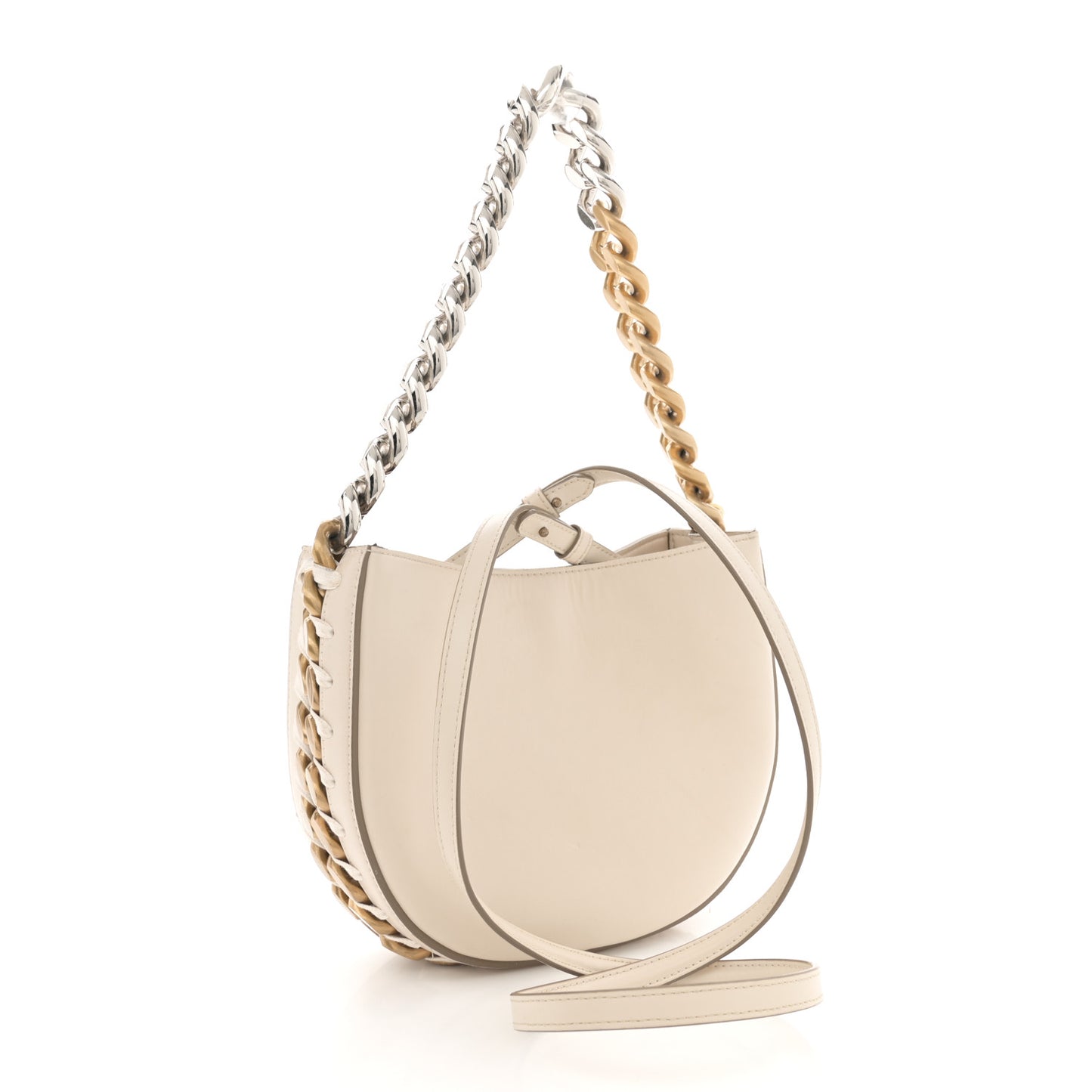 Eco Alter Nappa Small Frayme Shoulder Bag White