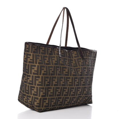 Fendi Zucca Medium Roll Tote Tobacco 4 of 12