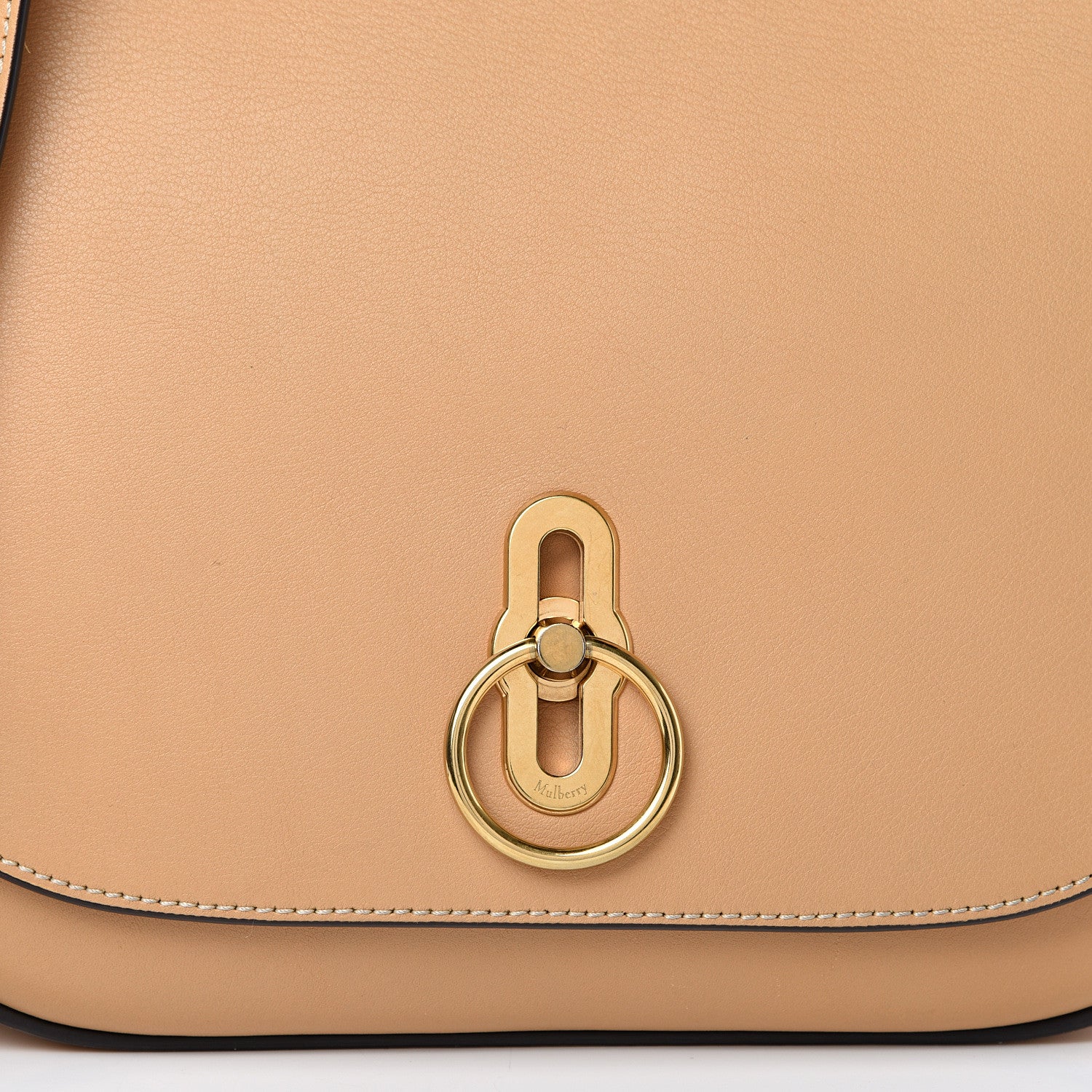Mulberry Silky Calfskin Amberley Satchel Dark Golden Yellow 12 of 16